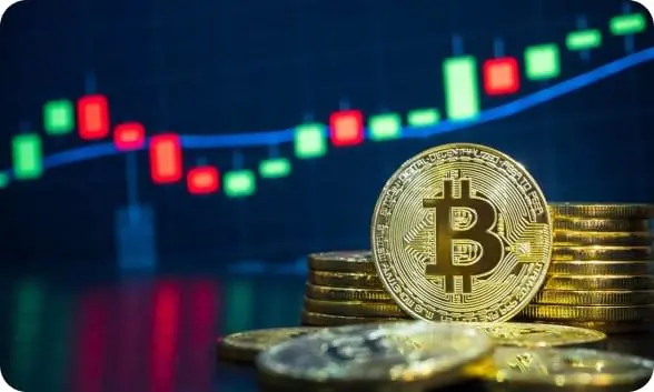 Immediate Fortune pokazuje Bitcoin na tle dynamicznego wykresu rynku cyfrowych aktywów